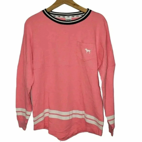 VS Pink‎ XS oversized hot pink Sweatshirt - Picture 2 of 2